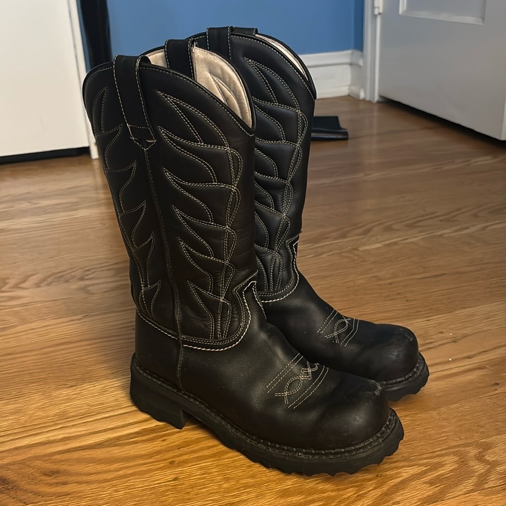Vintage John Fluevog High Cowboy boots